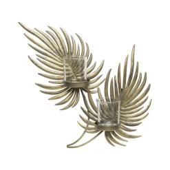 Chic Antique Teelichthalter|Windlichter-Wand Teelichthalter in Blattform