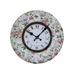 Chic Antique Uhren-Wanduhr Flower Power