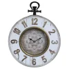 Chic Antique Uhren-Wanduhr mit floralem Muster