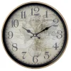 Chic Antique Uhren-Wanduhr mit Goldrand