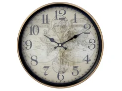 Chic Antique Uhren-Wanduhr mit Goldrand