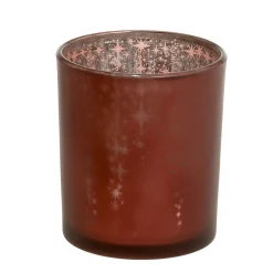 Chic Antique Teelichthalter|Weihnachtsdeko-Weihnachtlicher Roter Teelichthalter mit Muster