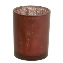 Chic Antique Teelichthalter|Weihnachtsdeko-Weihnachtlicher Roter Teelichthalter mit Muster