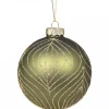 Chic Antique Weihnachtsdeko-Weihnachtskugel Blatt mit Goldmuster