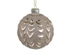 Chic Antique Weihnachtsdeko-Weihnachtskugel mit Goldmuster Fleche