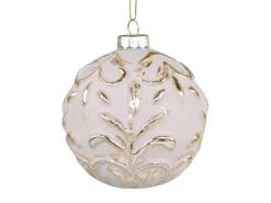 Chic Antique Weihnachtsdeko-Weihnachtskugel mit Goldmuster Vrilles