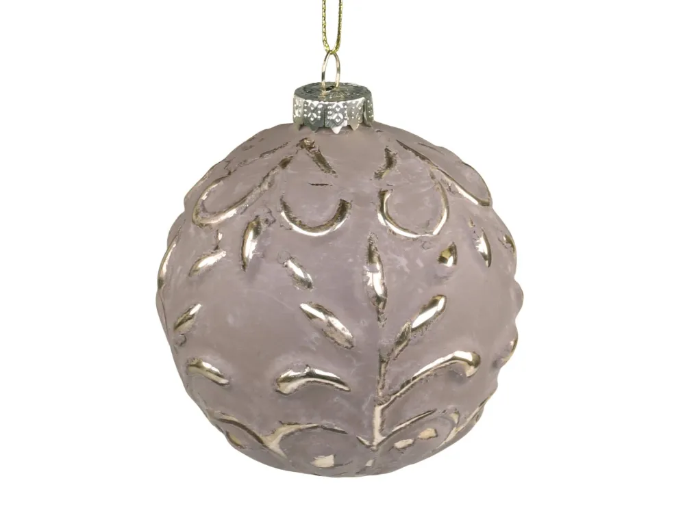 Chic Antique Weihnachtsdeko-Weihnachtskugel mit Goldmuster Vrilles