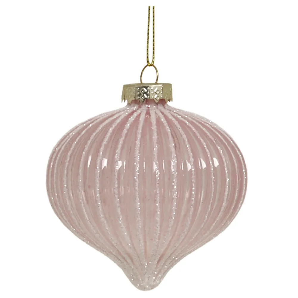 Chic Antique Weihnachtsdeko-Weihnachtskugel Rosa Tropfenform
