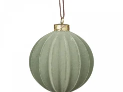 Chic Antique Weihnachtsdeko-Weihnachtskugel Velours in Fächerstruktur