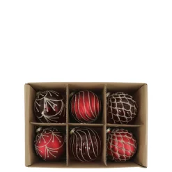 Chic Antique Weihnachtsdeko-Weihnachtskugeln in einer Schachtel 6er-Set