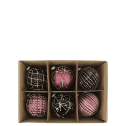 Chic Antique Weihnachtsdeko-Weihnachtskugeln in einer Schachtel 6er-Set