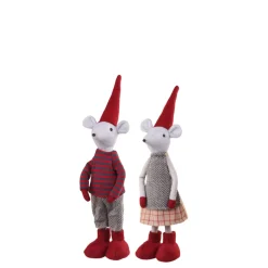 Chic Antique Weihnachtsdeko|Deko-Objekte & Figuren-2 Weihnachtsmäuse stehend