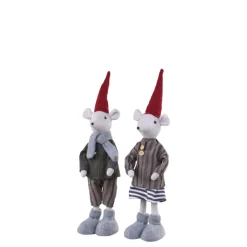 Chic Antique Weihnachtsdeko|Deko-Objekte & Figuren-2 Weihnachtsmäuse stehend