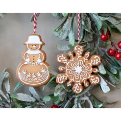 Chic Antique Weihnachtsdeko-Weihnachtsplätzchen Aufhänger 2er-Set