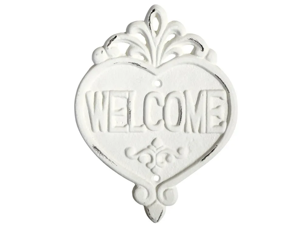 Chic Antique Schilder, Wandbilder & Poster-Welcome Schild aus Eisen