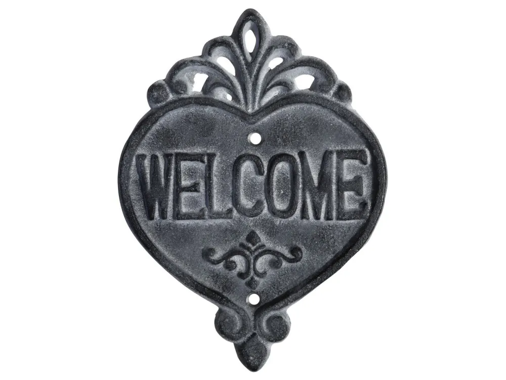Chic Antique Schilder, Wandbilder & Poster-Welcome Schild aus Eisen