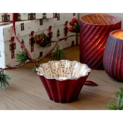 Chic Antique Windlichter|Weihnachtsdeko-Windlicht Antique Cherry in Kelchform