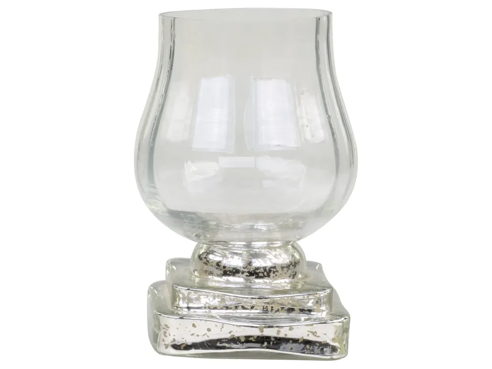 Chic Antique Windlichter-Windlicht auf silbernem Fuss