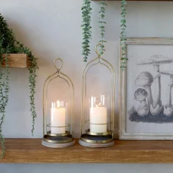 Chic Antique Windlichter-Windlicht mit Glas