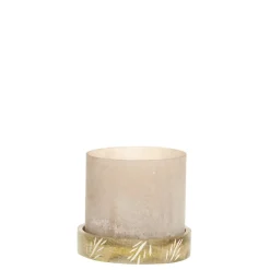 Chic Antique Teelichthalter|Windlichter-Windlicht mit graviertem Sockel