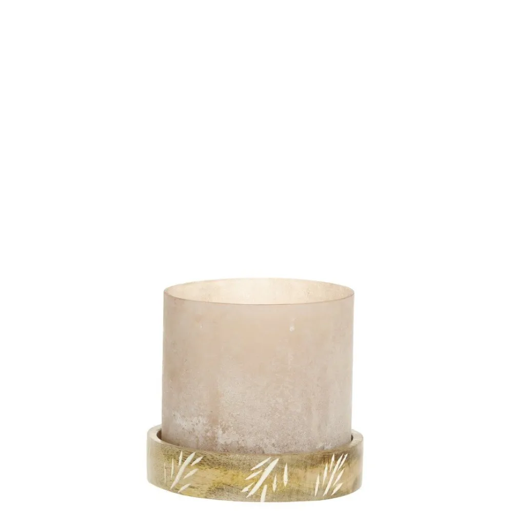Chic Antique Teelichthalter|Windlichter-Windlicht mit graviertem Sockel