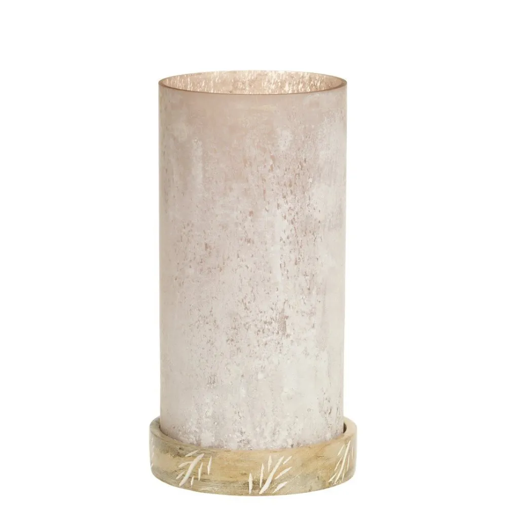 Chic Antique Teelichthalter|Windlichter-Windlicht mit graviertem Sockel