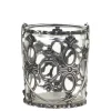 Chic Antique Windlichter-Windlicht mit Henkel und Lilienmuster