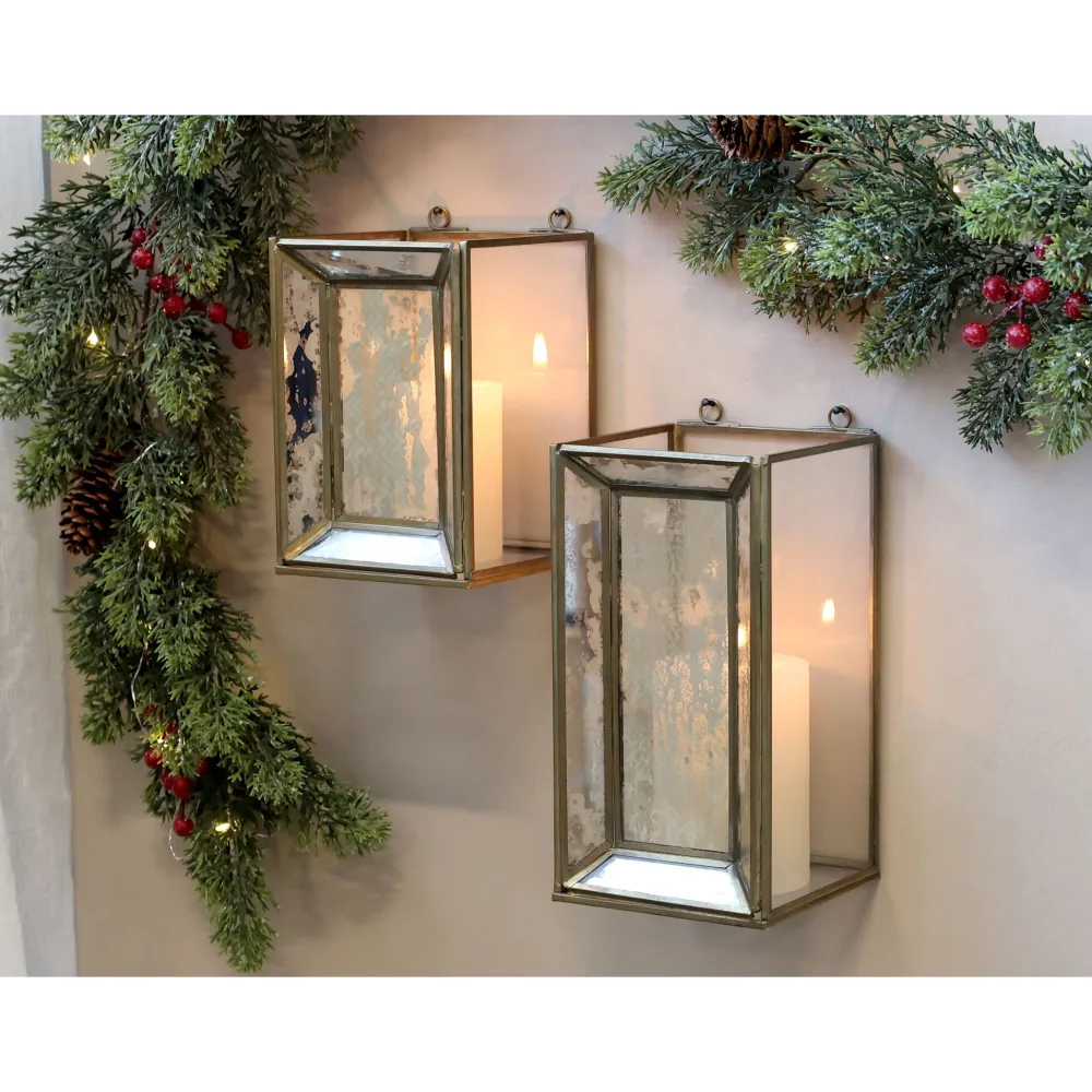 Chic Antique Windlichter|Weihnachtsdeko-Windlicht zum Aufhängen aus Eisen