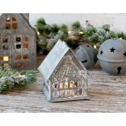 Chic Antique Lichthäuser, Keramik-Häuschen|Weihnachtsdeko-Winterliches Lichthaus zum Aufhängen