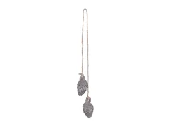 Chic Antique Weihnachtsdeko-Zapfen mit Glitzer zum Aufhängen 2er Set