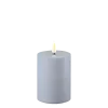 Deluxe Homeart Gartendekoration-LED Real Flame Outdoor Stumpenkerze staubig blau