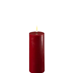 Deluxe Homeart Led-Kerzen & Led-Laternen|Kerzen-LED Stumpenkerze Real Flame bordeaux