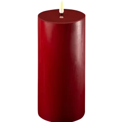 Deluxe Homeart Led-Kerzen & Led-Laternen|Kerzen-LED Stumpenkerze Real Flame bordeaux