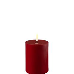 Deluxe Homeart Led-Kerzen & Led-Laternen|Kerzen-LED Stumpenkerze Real Flame bordeaux
