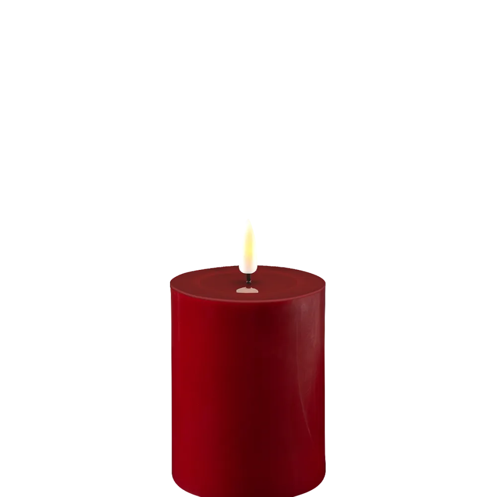Deluxe Homeart Led-Kerzen & Led-Laternen|Kerzen-LED Stumpenkerze Real Flame bordeaux