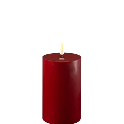 Deluxe Homeart Led-Kerzen & Led-Laternen|Kerzen-LED Stumpenkerze Real Flame bordeaux