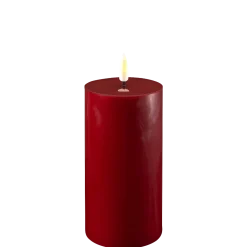 Deluxe Homeart Led-Kerzen & Led-Laternen|Kerzen-LED Stumpenkerze Real Flame bordeaux