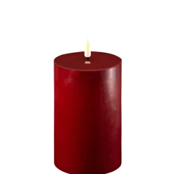 Deluxe Homeart Led-Kerzen & Led-Laternen|Kerzen-LED Stumpenkerze Real Flame bordeaux