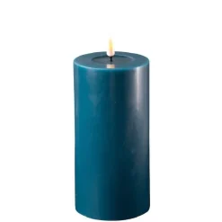 Deluxe Homeart Led-Kerzen & Led-Laternen|Kerzen-LED Stumpenkerze Real Flame petroleum