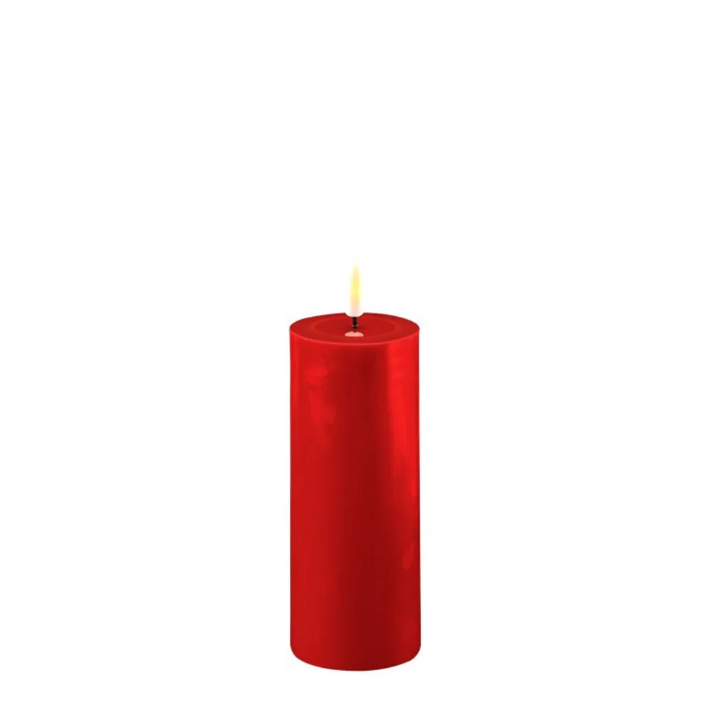 Deluxe Homeart Led-Kerzen & Led-Laternen|Kerzen-LED Stumpenkerze Real Flame rot