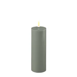 Deluxe Homeart Led-Kerzen & Led-Laternen|Kerzen-LED Stumpenkerze Real Flame salbei green