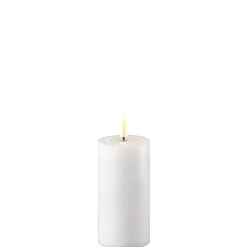 Deluxe Homeart Led-Kerzen & Led-Laternen|Kerzen-LED Stumpenkerze Real Flame weiß