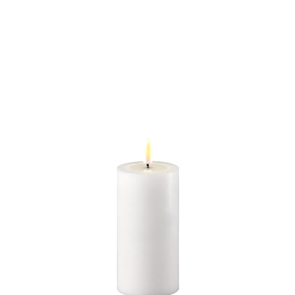 Deluxe Homeart Led-Kerzen & Led-Laternen|Kerzen-LED Stumpenkerze Real Flame weiß
