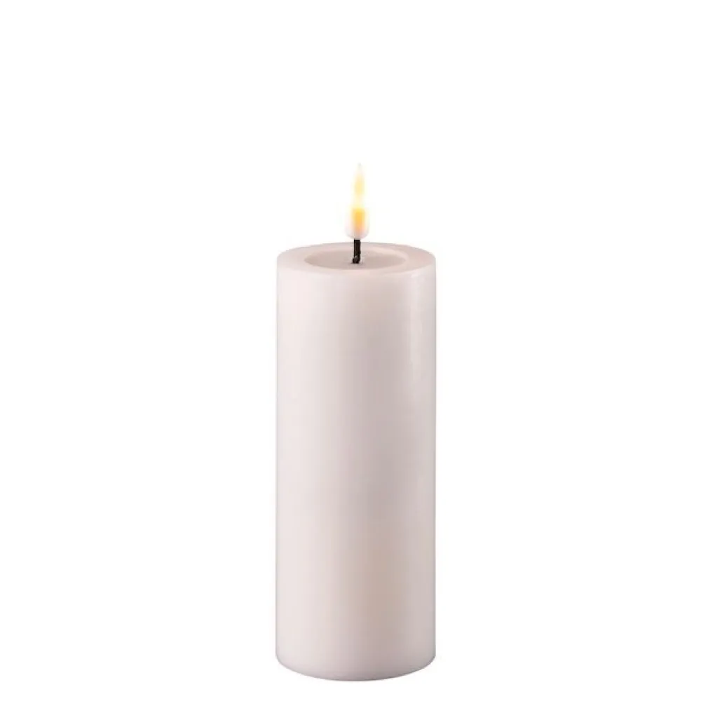 Deluxe Homeart Led-Kerzen & Led-Laternen|Kerzen-LED Stumpenkerze Real Flame weiß
