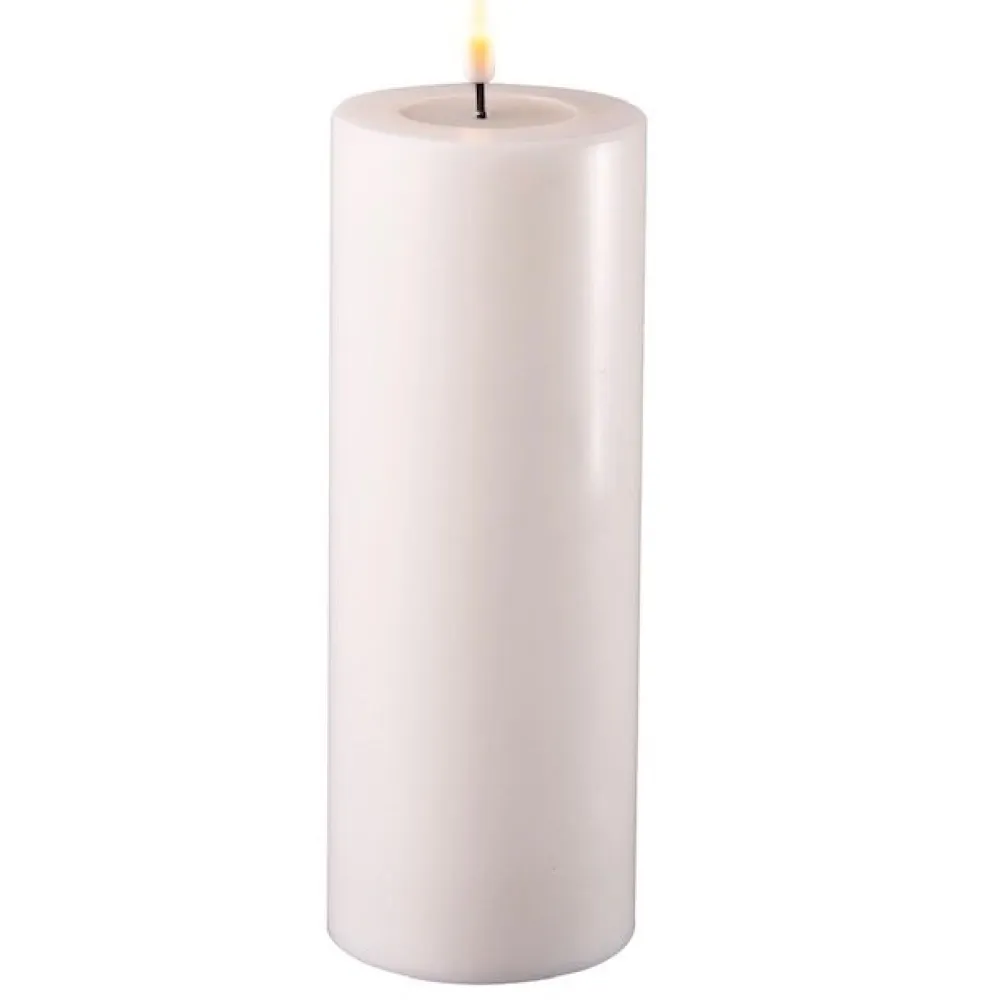 Deluxe Homeart Led-Kerzen & Led-Laternen|Kerzen-LED Stumpenkerze Real Flame weiß