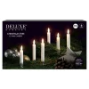 Deluxe Homeart Kerzen|Led-Kerzen & Led-Laternen-LED Weihnachtsbaumkerzen mit Kerzenwachs beschichtet 6 stk