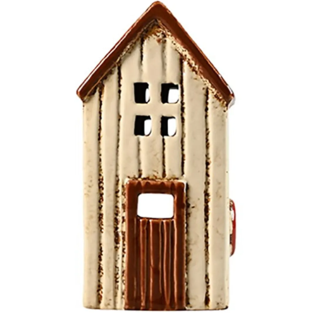 Det Gamle Apotek Lichthäuser, Keramik-Häuschen-Lichthaus Keramikhaus Strandhütte beige
