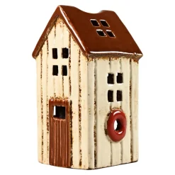 Det Gamle Apotek Lichthäuser, Keramik-Häuschen-Lichthaus Keramikhaus Strandhütte beige