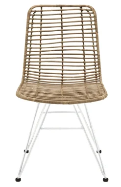 Faktorei Gartenmöbel|Gartenmöbel-Rattan-Stuhl mit Metall Gestell