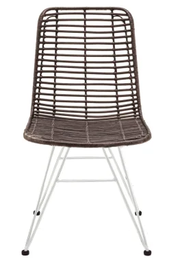 Faktorei Gartenmöbel|Gartenmöbel-Rattan-Stuhl mit Metall Gestell
